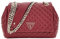 GUESS Damen Eco Rianee Convertible Crossbody Flap Umhängetasche, Claret