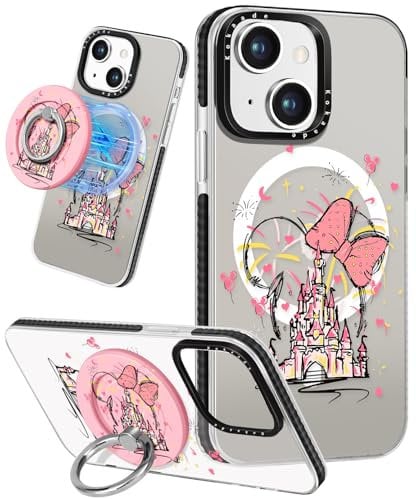 Kokaade for iPhone 15 Plus Case for Women Girls - Cute Kawaii Castle Design Compatible with Magsafe for Magnetic Ring Holder Stand Phone Cover Girly TPU Funda for iPhone 15Plus