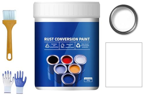 Weatherproof Rust Converter Paint for Metal, 300g/500g Rust Converter and Metal Primer (white,300g)