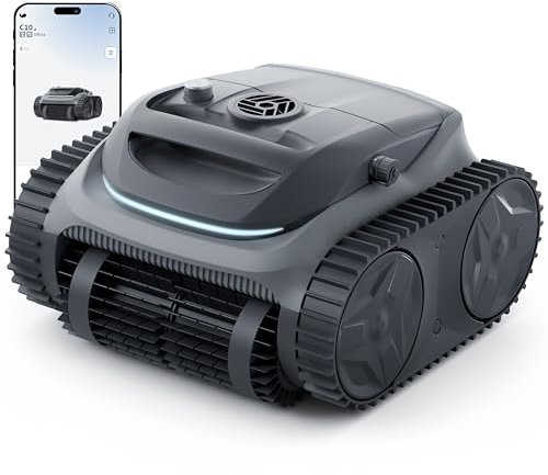 Bubot 700 Robot nettoyeur de piscine, aspirateur de piscine sans fil avec aspiration supérieure, triple moteurs, navigation intelligente, contrôle par application, mur/ligne de flottaison, autonomie