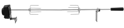 JJsdwin Edelstahl Grillspieß Spirit, Rotisserie Grillspieß mit Motor Traglast 5-8 kg, 360° Drehspieß für Hähnchen, Fisch, Steak und Gemüse, Grilldrehspieße, 104 x 10 x 6 cm
