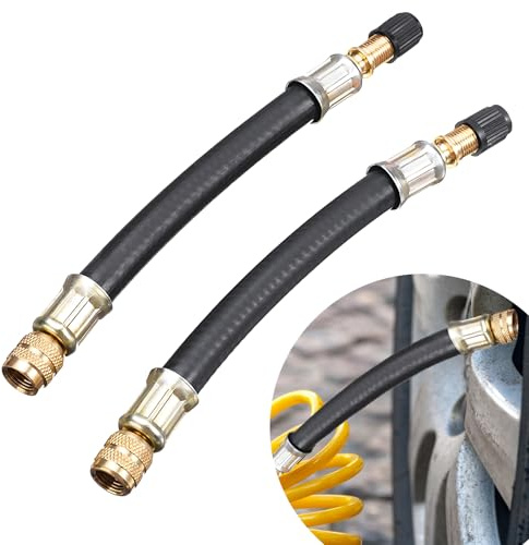 2 Stück Ventilverlängerung Autoventil Verlängerung | Gummi Universal Flexible Tire Valve Extenders, Ventil Verlängerung Adapter für Auto Motorrad Rennrad Fahrrad Scooter
