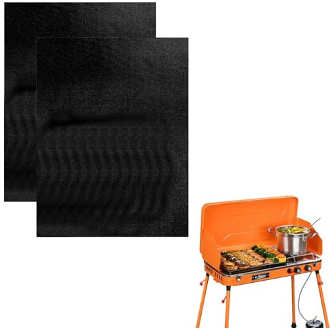 Bottom Oven Mat - 2 Piece Sheet Liners, Oven Floor Protector | Heavy Duty Heat Resistant Fiberglass Material, Non Slip Electrical Accessory, Boulang