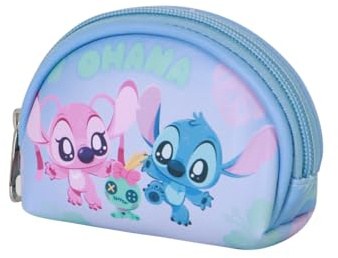 Disney Lilo and Stitch Jolly-Casual Oval Coin Purse, Blue, 12 x 9 cm
