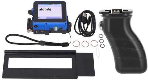Garosa Handheld-Drucker, 4,3-Zoll-Touchscreen, Tragbarer Tintenstrahldrucker, Schnell Trocknende Tintenpatrone für Barcode, QR-Code, Text, Datum, Chargennummer, Drucken auf