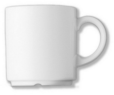 6x Henkelbecher - Inhalt 0,26 ltr - Höhe 8,5 cm - Kaffeeservie, Kaffeebecher
