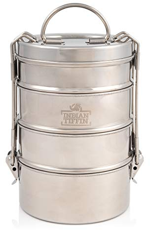 Boîte Indian-Tiffin à 4 Niveaux (Grand)