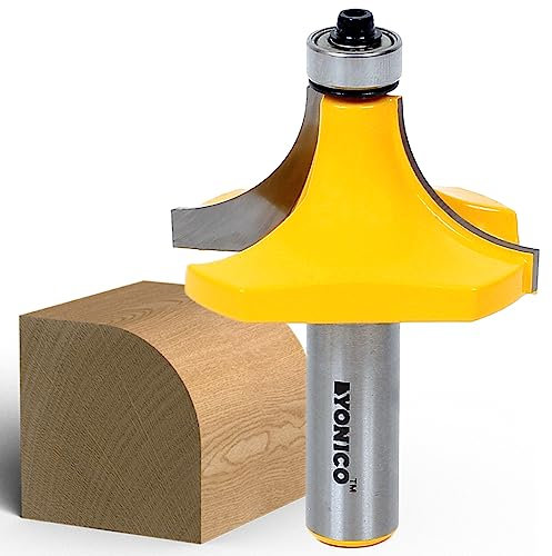 Yonico 13168 3/4-Inch Radius Round Over Edge Forming Router Bit 1/2-Inch Shank