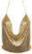 ZUMUii Butterme Damen Sexy Deep V Kette Halter Ärmellos Backless Metall Weste Sequin Crop Top Club Wear (Gold)