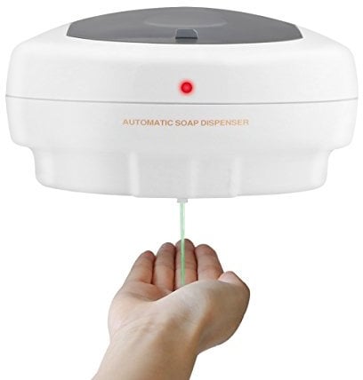 Houkiper Dosificador Gel Hidroalcoholico Pared, Dispensador Gel Hidroalcoholico Dispensador de Jabón Automatico, Dispensador de Desinfectante Manos Dispensador Jabon Baño 450ml (450ml)