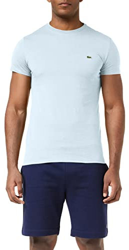 Lacoste Herren T-Shirt Th6709 , Blau (Bleu T01) , Large (Herstellergröße: 5)