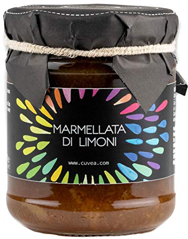 Cuvea - Mermelada de limón sin tratar 230 g - 100% Limones Italianos de Liguria - Vegano y vegetariano