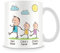 MUGGZ Daddy Mug with 2 Children (11oz) - Personalise with Dad and Kid Names – Ceramic Cup Gift for Dads Father’s Day Birthday Present Christmas
