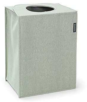 Brabantia - Laundry Bag Rectangular - Foldable Top - Quick-drop Opening - Space Efficient - Easy to Unload - Large Opening for Dirty Clothes - Green - 55L