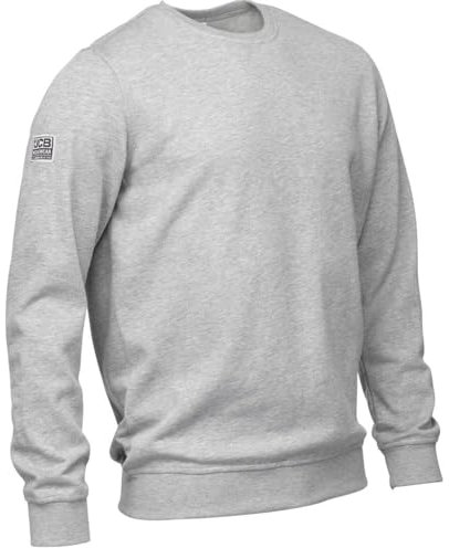 JCB Workwear Men's Marl Basic Sweatshirt, Grey, 2XL