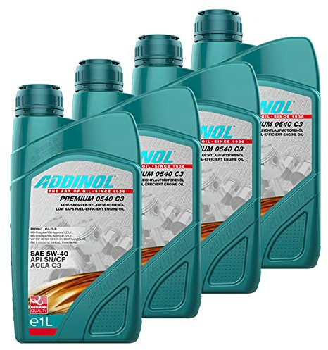 Addinol 4X Motoröl Motorenöl Motor Motoren Motor Oil Engine Oil Benzin Diesel 5W-40 Premium 0540 C3 1L 72098007