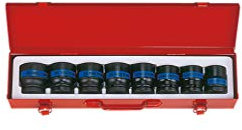 King Tony - Set of 8 3/4 Metric Impact sockets - 21 to 41 mm