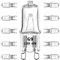 G9 Halogen Bulb 40W 230V 2 Pin Base Replacement Light Bulbs Dimmable Warm White (10 Pack)