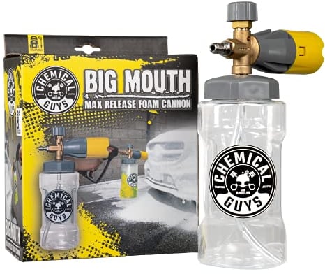 Chemical Guys EQP324 Big Mouth Max Release Foam Cannon (Autowäsche, Hauswäsche & Bootswaschschaumkanone, die an Ihren Hochdruckreiniger angeschlossen Wird), 1000 ml Flasche