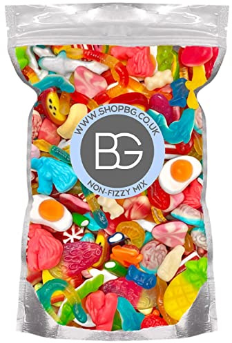BG Non-Fizzy Quality Pick & Mix Sweets - Large Retro Candy Sweeties 800g Pouch Gummy Jelly Chewy Movie Night Birthday Party Treat