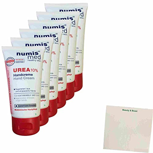 Numis Med Urea 10% Handcreme 6er Pack (6x75ml Tube) + usy Block