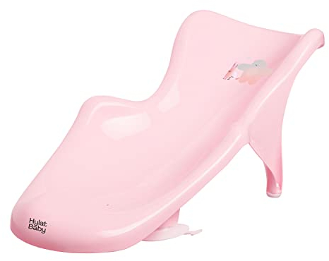 Hylat Baby Transat bain bébé - aide précieuse pour le bain des nourrissons et des bébés de la naissance à environ 6 mois, Couleur:rose, Motif:Friends