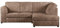 Furnishings For Less UK New Luxor Fullback Coffee Jumbo Cord 3-4 Seater Corner Sofa Coffee Corduroy (Right Hand Facing)