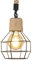 Riserva Lampada a Sospensione Industriale Vintage, E27 Lampadario a Sospensione in Corda di Canapa, Lampadario Metallo per Corridoio, Cucina, Soggiorno, Sala Da Pranzo (lampadina non include)