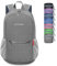 ZOMAKE 10L Kleiner Faltbarer Rucksäcke Leichter rucksack für Outdoor Wandern Reisen und Fahrrad,Mini Daypack für Damen Herren Kinder und Jugendliche(Grau)