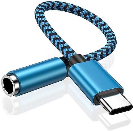 Adapter USB C auf Klinke, USB C auf 3,5mm Kopfhörer Klinke Adapter Typ C Audio Adapter, USB C Aux Adapter für Samsung Galaxy S24/S23/S22/S21/A54/A34/A14/A55/A35/A15, iPhone 15 Pro, Google Pixel 8/7/6