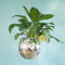 BBTISG Pot de fleurs à suspendre en forme de boule disco avec chaînes et crochet pour plantes d'intérieur et d'extérieur (20 cm)