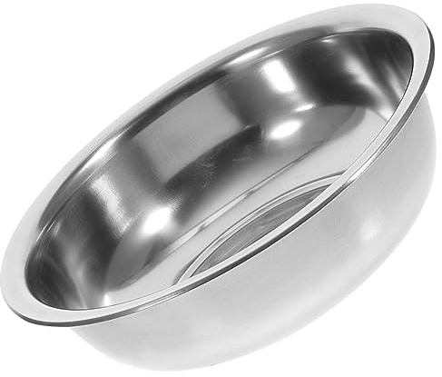 HOMSFOU Bols À Mélanger Bol En Métal En Acier Inoxydable Bassin À Fond Plat Grand Bol À Mélanger En Métal Lavabo Ménager Accessoire De Cuisine Lavabo À Légumes Bols En Acier Bol À Soupe