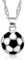 Ozmw Fußball Halskette, Edelstahl Fußball Charm Halskette, Kinder Unisex Schmuck mit Kette Fußball Anhänger Halskette