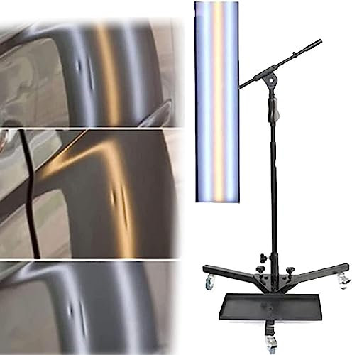 Cashwise Autogrubenreparatur Erkennungslicht tragbares LED -Dent -Licht, Reflektorplatte PDR Lampe Platine Automobile Körperstreifen -Testlampe mit Einstellhalter und Netzkabel