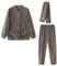 Jamron Donna Uomo Coppie Pigiama Invernale in Pile Corallo Set Pigiama 3 Pezzi con Sciarpa Morbido Caldo Loungewear Abbigliamento da Notte Grigio M