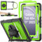 SEYMAC stock for Samsung Galaxy Tab A9 Plus Case 11 Inch 2023, Heavy Duty Shockproof Cover with Screen Protector, 360° Rotating Stand/Hand Strap & Pen Holder for Samsung A9+ Plus Tablet Case, Green