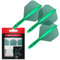 Target Darts K Flex Integrated Dart Flights and Shafts, Nr.6 Grün (Short) | 3er Pack K-Flex - No6, Kflex All In One Moulded Dart Flight & Stem | Professionelles Dart Zubehör