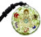 BOLFFU Orgon Metatron Würfel Merkaba Anhänger Halskette,Om Orgonit Anhänger,Schutz Amulett Talisman Halskette(Kette Verstellbar,Grün)