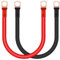 Xiatiaosann 4 AWG Battery Inverter Cable, 4 Gauge 25mm² Auto Wiring 600V Tinned Copper Stranded Electrical Silicone Wire Red & Black 30cm/11.8inch with 3/8 Lugs Terminals for RV, Automotive, Marine