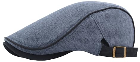 NLAND Schiebermütze Herren Baskenmützen Atmungsaktive Schirmmütze Vintage Flatcap Gatsby Ivy Irish Hat (Marineblau)
