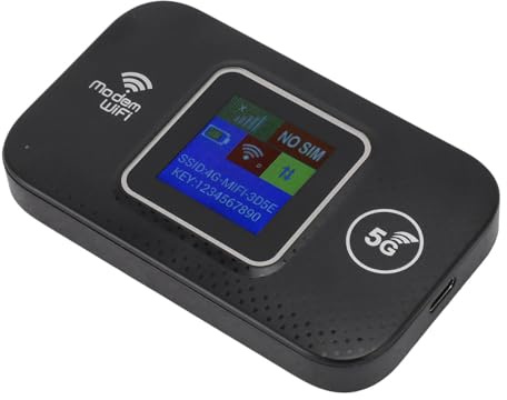 Hotspot WiFi Mobile 5G LTE, Routeur Internet sans Fil Haute Vitesse débloqué 300 Mbps avec Emplacement pour Carte SIM, jusqu'à 10 Utilisateurs, Point D'accès de Voyage pour