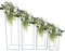 Bagyaluu Blumensäule 4pcs Rack Weißes Metall Blume Stand für Party Tische Dekorationen Hochzeiten Mittelstücke Tisch Geometrische Säule Display Stand