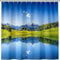 ANHOPE Natur Berg Wald See Landschaft Duschvorhang Wasserdicht Anti-schimmel Polyester Stoff Duschvorhänge 180 x 200cm Shower Curtains Waschbar Bad Vorhäng für Badzimmer mit 12 Haken