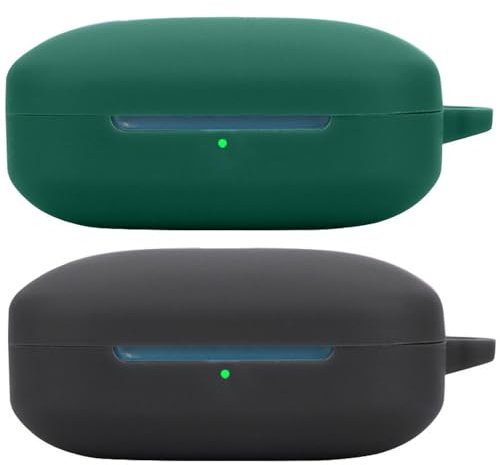 Msiall Silicone case compatibile con OPPO Enco X3i, [Supporta la ricarica wireless] [Custodia protettiva antiurto] Simpaticodi cartoni 3D black Green