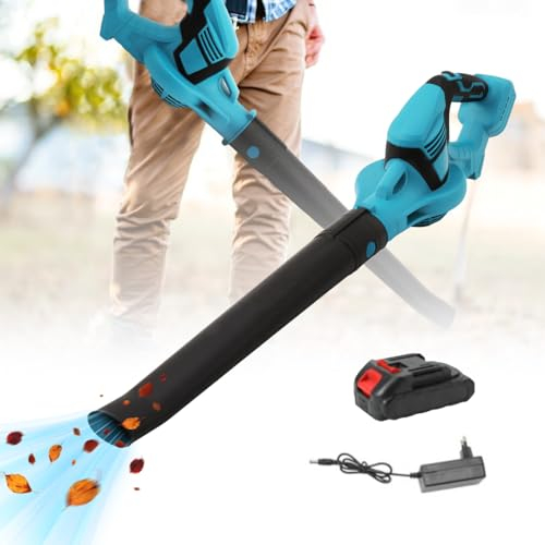 LaubbläSer Akku, Laubsauger Akku, Akku GebläSe, Kleiner Laubsauger Mit Akku, LuftgebläSe Akku, LaubbläSer Mit Akku und LadegeräT für Makita Akku 18v (Gebläse + EIN Akku + EIN Ladegerät)