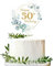 BOOMTOP Torten Deko 50 Geburtstag Happy 50th Birthday Eukalyptus Alles Gute zum Geburtstag 50 Jahre Gold Tortendeko Cake Topper Kuchen Topper Kuchendeko 50 Geburstagstorte Deko Männer Frauen