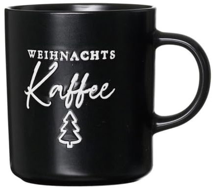 Ritzenhoff & Breker Kaffeebecher Weihnachtskaffee schwarz weiß 500ml