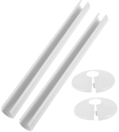 HOMOCONO 2sätze Kühlerrohrabdeckung Und Kragen Kit Dekorative Abdeckung Für Wasserhahnrohre Für Innenrohre Und Außenrohre Montageplatte Für Schlauchanschluss