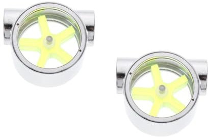 Gadpiparty 2stücke Wasserflussmesser Mit Und Gehäuse Für Computer-wasserkühlung Präzise Durchflussanzeige Installieren Und Langlebig