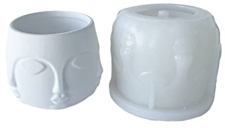 NOLOWY Silikonform für Blumenform, Beton, Kerzenhalter, Sukkulenten, Pflanzgefäß, Zement, Gips